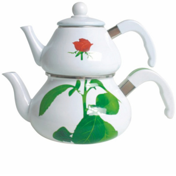 2 PCS Enamel Kettle Set